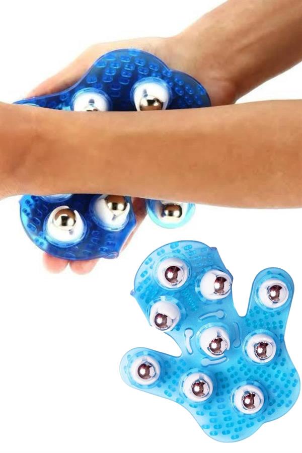 9 Bilyeli El Şeklinde Omuz Bacak Masaj Aleti Masaj Eldiveni Giyilebilir Plastik Vücut Sıkılaştırıcı - Lisinya