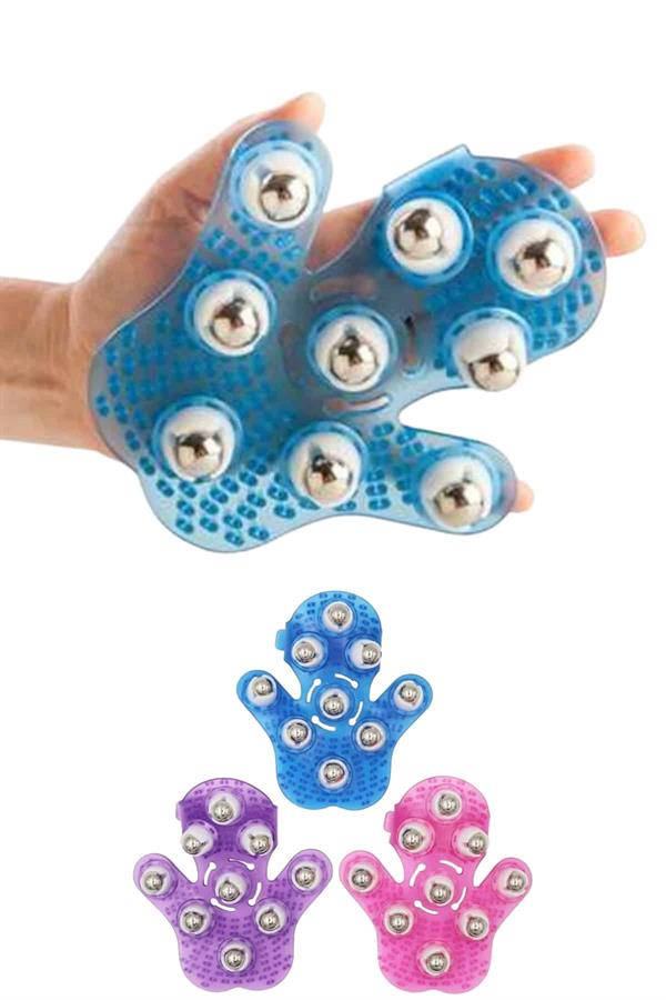 9 Bilyeli El Şeklinde Omuz Bacak Masaj Aleti Masaj Eldiveni Giyilebilir Plastik Vücut Sıkılaştırıcı - Lisinya