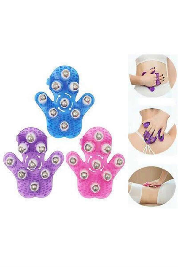 9 Bilyeli El Şeklinde Omuz Bacak Masaj Aleti Masaj Eldiveni Giyilebilir Plastik Vücut Sıkılaştırıcı - Lisinya