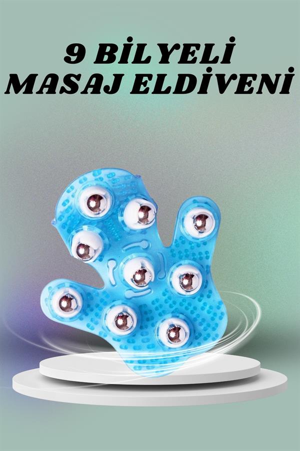 9 Bilyeli El Şeklinde Omuz Bacak Masaj Aleti Masaj Eldiveni Giyilebilir Plastik Vücut Sıkılaştırıcı - Lisinya