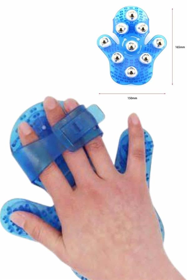 9 Bilyeli Masaj Eldiveni Tüm Vücut Masajına Uygun Kafa Masaj Aleti - Lisinya