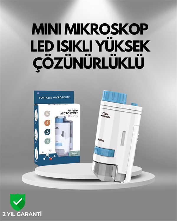 ABS Gövdeli Öğrenci ve Hobi Mikroskobu – Mavi Renk - Lisinya