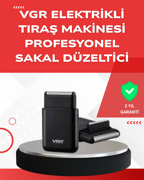 ABS Gövdeli Süper İnce Elektrikli Sakal Kesici – 45 dk Kablosuz Kullanım, Yanak Makası Dahil - Lisinya