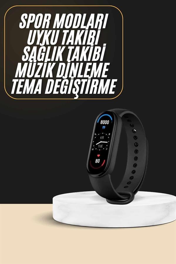 Akıllı Bileklik Android ve İOS Uyumlu Bildirim ve Çağrı Görme Spor Takibi - Lisinya