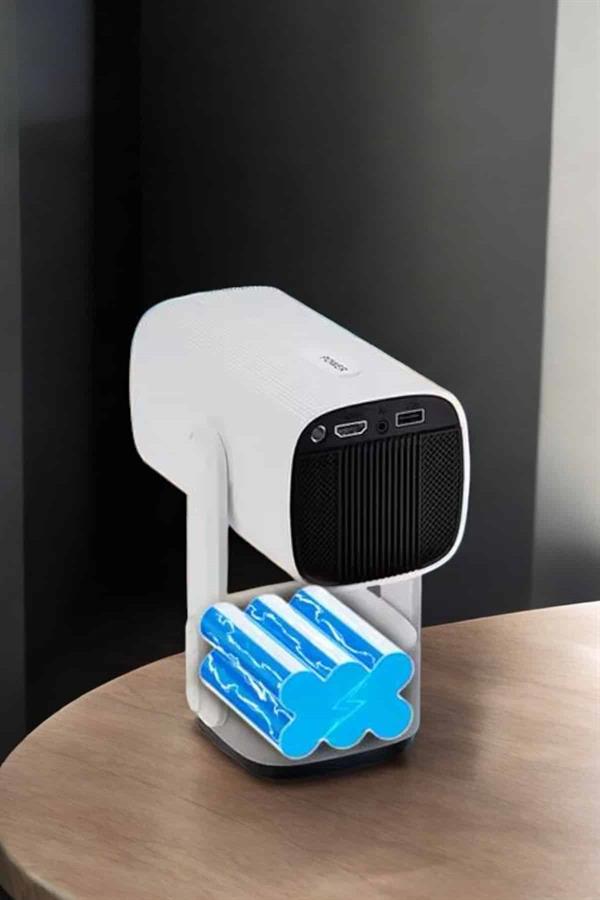 Akıllı Projeksiyon Powerbankli Taşınabilir Sinema Projektörü 4k HD Kaliteli - Lisinya
