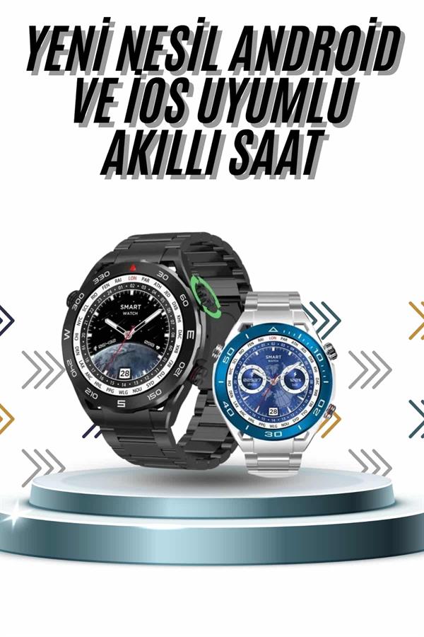 Akıllı Saat 1.62 İnç Ultimate Nabız Sensörlü Sesli Görüşme Yapabilen - Lisinya