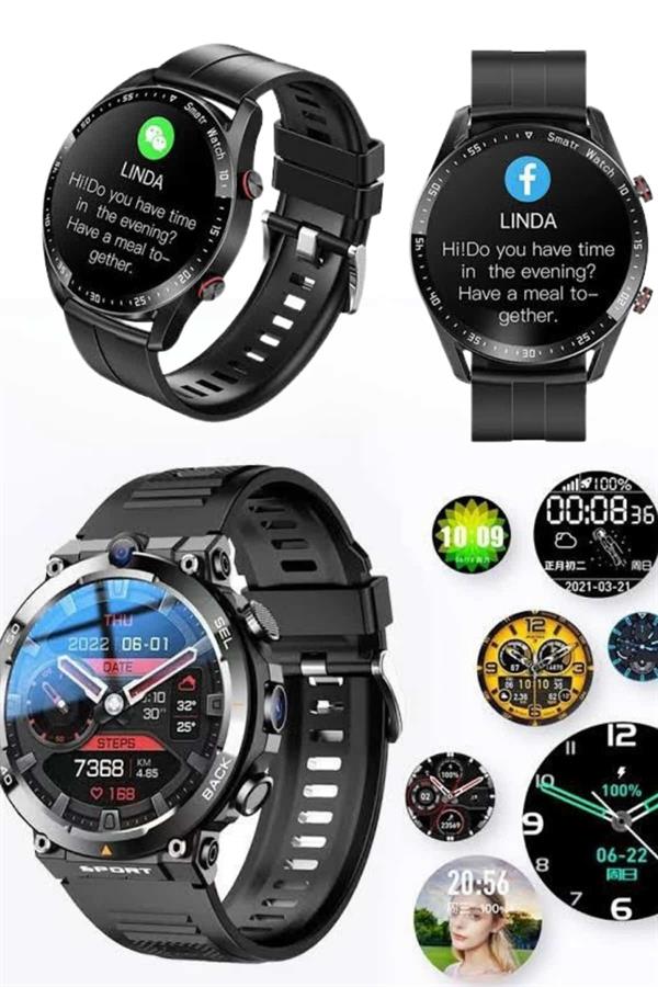 Akıllı Saat 3 Kordon Akıllı Saat Android ve İOS Uyumlu Uzun Ömürlü Titreşimli - Lisinya