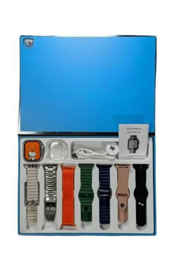 Akıllı Saat 7 Kordon Hediyeli Takvim Alarm Nabız Ölçer Bildirim Görme Sesli Görüşme - Lisinya