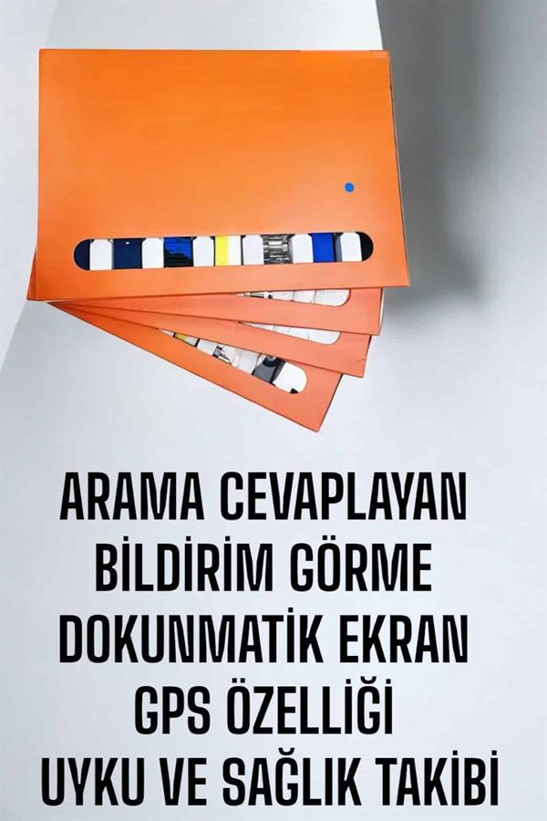 Akıllı Saat 7 Kordonlu Bildirim Görebilen Metal Kordon GPS Özelliği - Lisinya