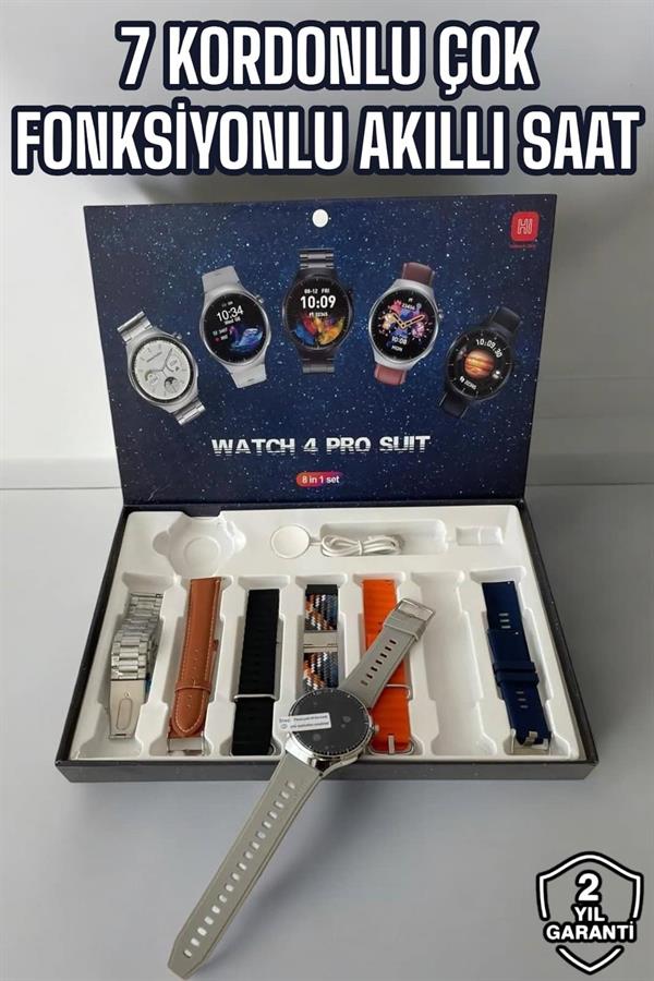 Akıllı Saat 7 Kordonlu Yeni Nesil Arama Cevaplayan Çok Fonksiyonlu - Lisinya