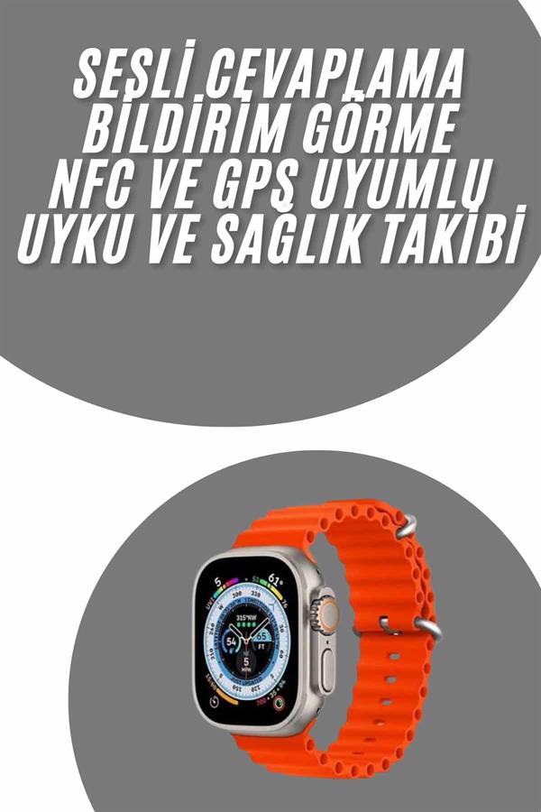 yeni nesil Akıllı Saat Android ve İOS Uyumlu 49 MM NFC Özelliği GPS Takibi - Lisinya