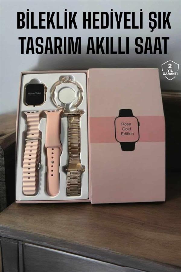 Akıllı Saat Bileklik Hediyeli Uzun Pil Ömrü GPS Takibi - Lisinya