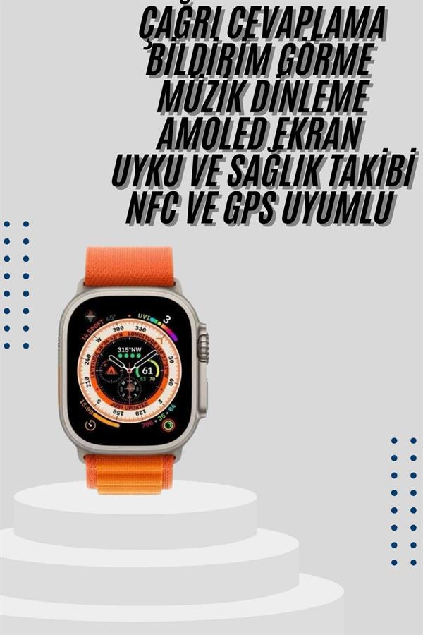 Akıllı Saat Bleutooth Bağlantılı Akıllı Saat Amoled Ekran 49 MM - Lisinya