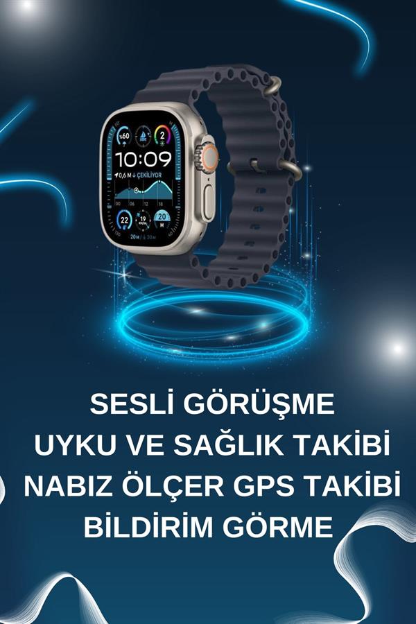 Akıllı Saat Bluetooth Bağlantılı NFC ve GPS Uyumlu Nabız Ölçer Sesli Görüşme - Lisinya
