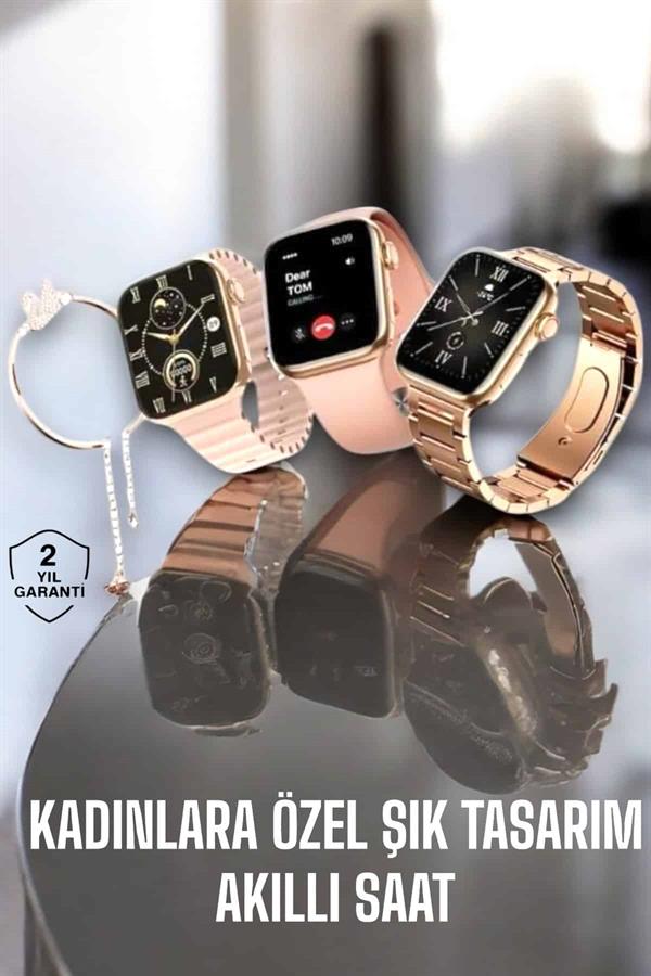 Akıllı Saat Kadınlara Uyku Ve Sağlık Takibi Yapabilen Bileklik Hediyeli - Lisinya