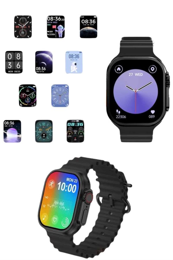 Akıllı Saat Sağlık Takibi Kalp Atışı Adımsayar Ultra Yeni Nesil nefes Egzersizi - Lisinya