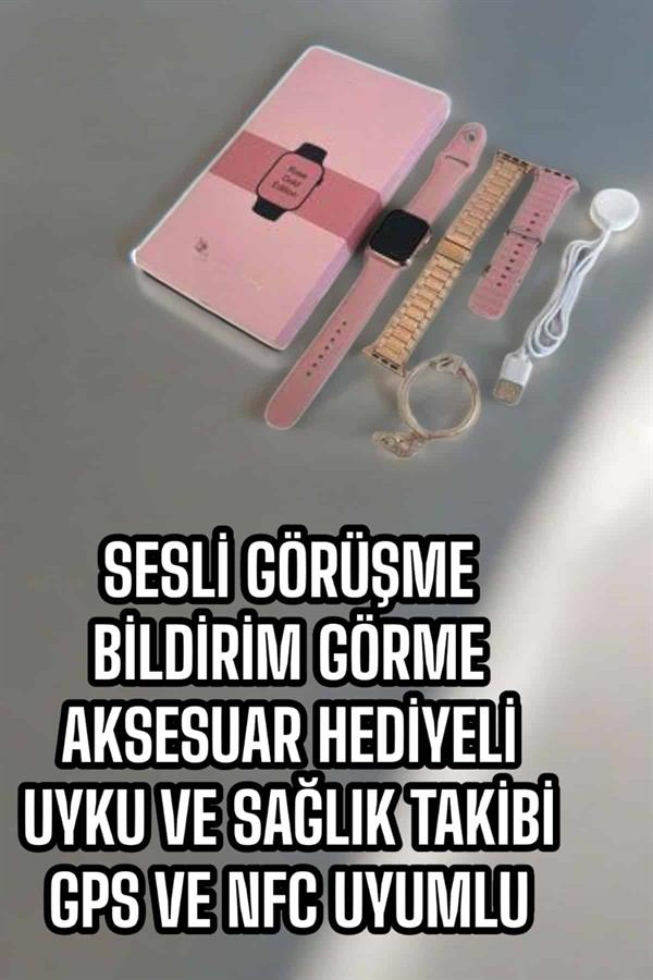 Akıllı Saat Sesli Görüşme Bildirim Görme Uyku ve Sağlık Takibi - Lisinya
