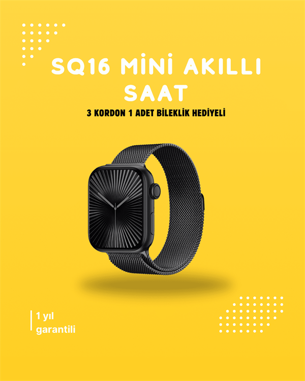 Akıllı Saat SQ-16 Mini Series 10 | Unisex Tasarım, Sağlık ve Spor Takibi - Lisinya