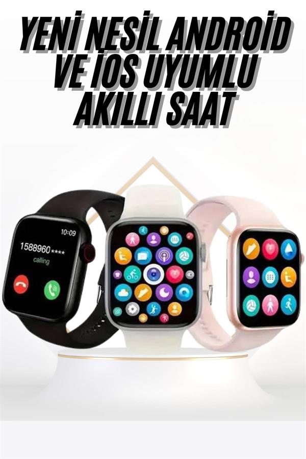 Akıllı Saat Uyku ve Sağlık Takibi Arama Cevaplama 44 MM Amoled Ekran - Lisinya