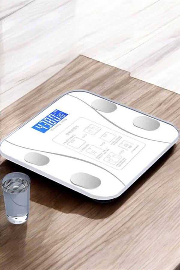 Akıllı Tartı Dijital Baskül Yağ Su Kas Vücut Kitle Kilo Ölçer Tartı - Lisinya