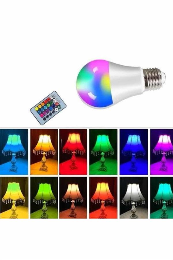 Ambiyans Aydınlatma RGB Led Lamba Kumandalı Renk Değiştirebilen - Lisinya