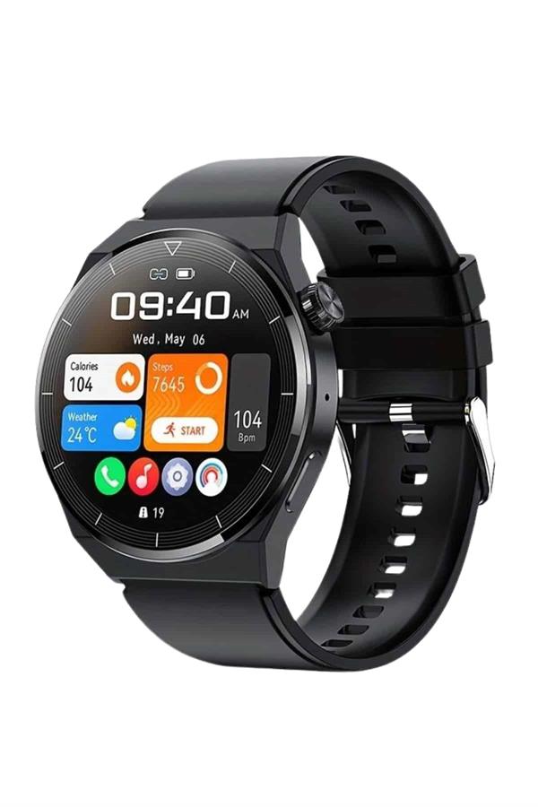 Amoled Ekran Metal Deri Silikon Kordonlu Uyku ve Sağlık Takibi - Lisinya