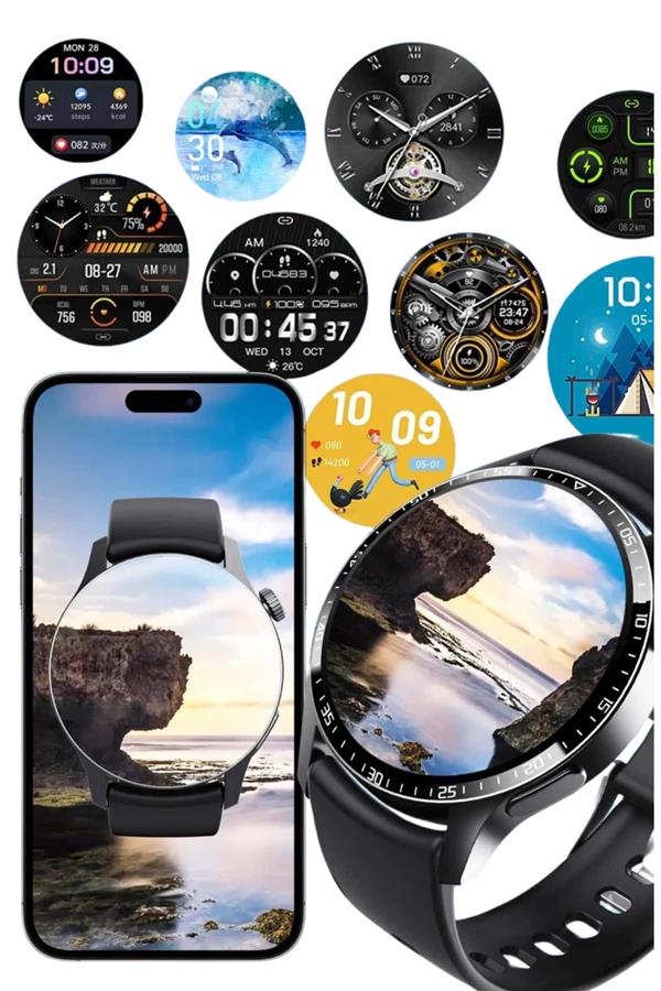 Amoled Ekran Metal Deri Silikon Kordonlu Uyku ve Sağlık Takibi - Lisinya