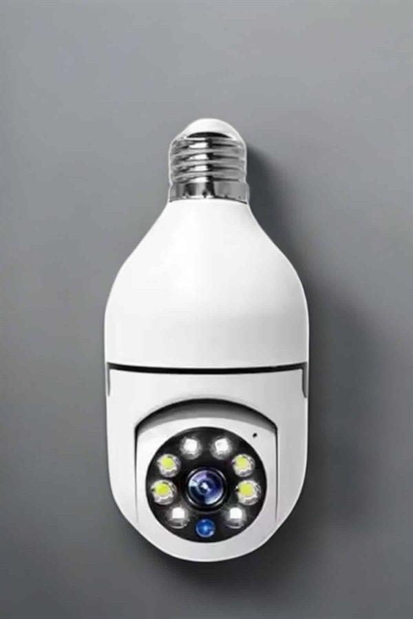 Ampul Görünümlü Güvenlik Kamerası Duylu Wifi Kamerası Dönebilen - Lisinya