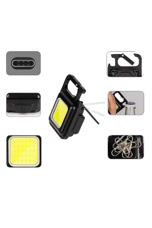 Anahtarlık Çok Amaçlı Mıknatıslı Taşınabilir Işık Led Şarjlı - Lisinya