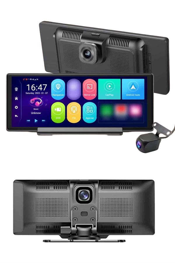 Android ve İOS Uyumlu Ön Arka Çift Kameralı Araç Ekranı Dokunmatik CarPlay - Lisinya Android ve İOS Uyumlu Ön Arka Çift Kameralı Araç Ekranı Dokunmatik CarPlay - Lisinya