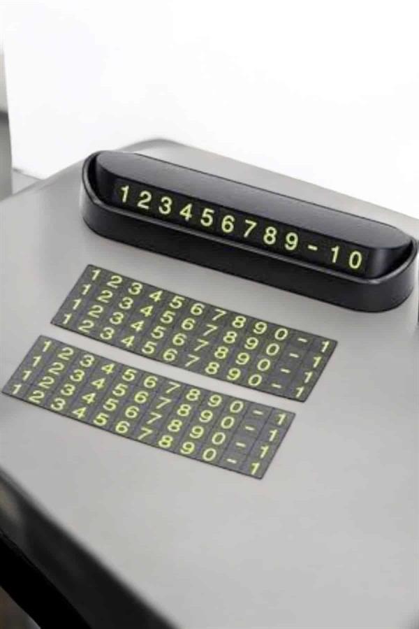 Araba Park Numaratörü Araç İçi Numaralık Değiştirilebilir Çevirmeli Mini - Lisinya