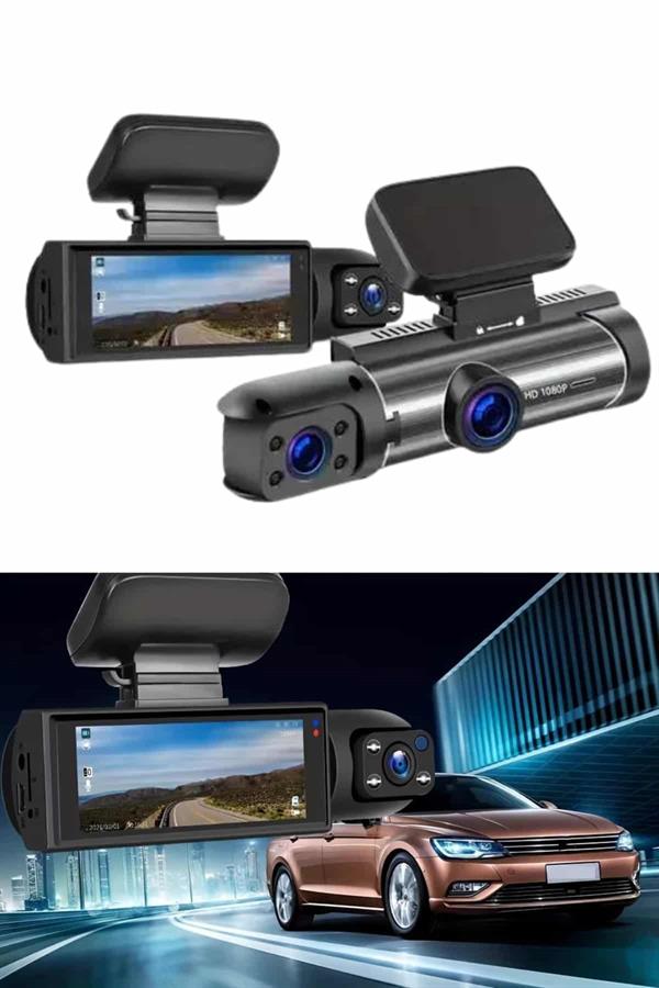 Araç İçi Full Hd Kamera Ön ve Arka Kameralı Ekranlı Araç Kamerası - Lisinya