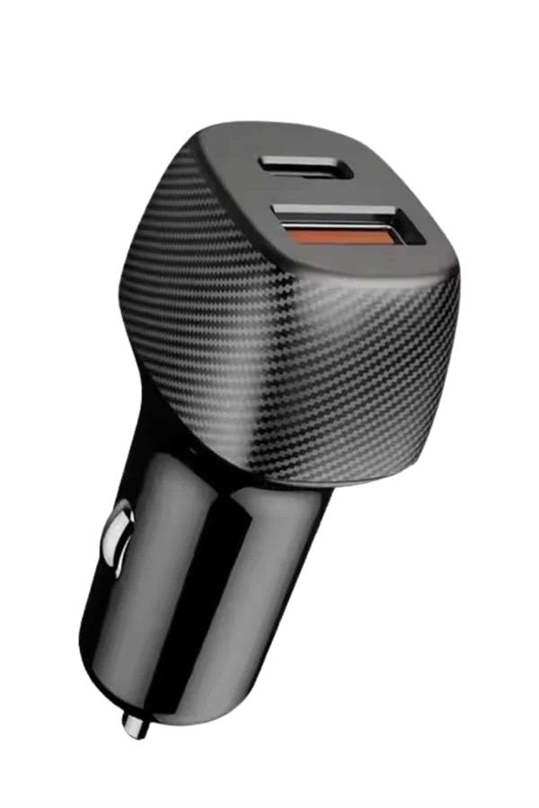 Araç İçi Şarj Cihazı 38W Güç Kapasiteli Type-C Girişli Araba Çakmaklık - Lisinya