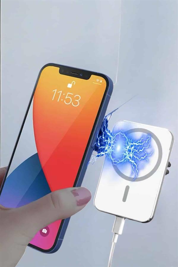 araç uyumlu Kablosuz 15W Taşınabilir Şarj Aleti Çift Kablo - Lisinya araç uyumlu Kablosuz 15W Taşınabilir Şarj Aleti Çift Kablo - Lisinya