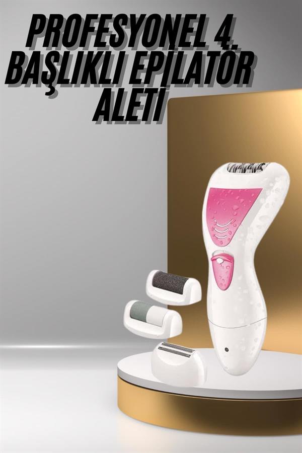 Ayak Törpü Başlıklı Epilatör Aleti 4 Başlıklı Taşınabilir Şarjlı Epilasyon Cihazı - Lisinya