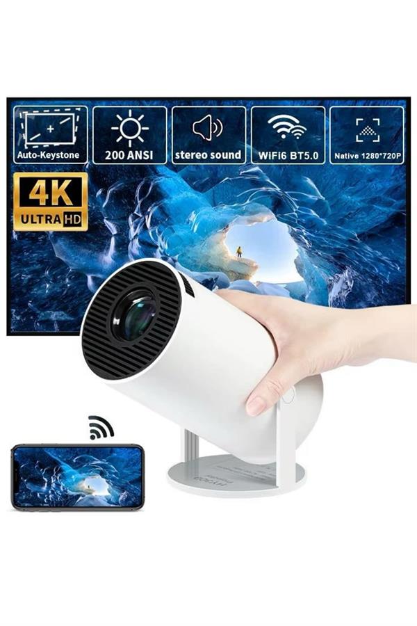 Ayaklı Projeksiyon Taşınabilir Mini Projektör Sinema Projektörü Android - Lisinya