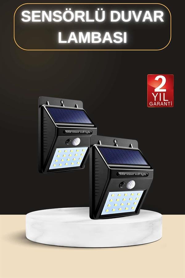 Bahçe Aydınlatma Sensörlü Güneş Enerjili Duvar Lambası 40 Led Işık - Lisinya Bahçe Aydınlatma Sensörlü Güneş Enerjili Duvar Lambası 40 Led Işık - Lisinya