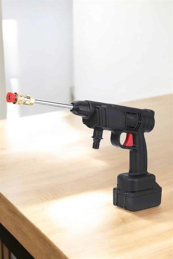 Bahçe ve Araba Yıkama Tabancası Su Basınçlı Hazneli Bataryalı Oto Yıkama - Lisinya