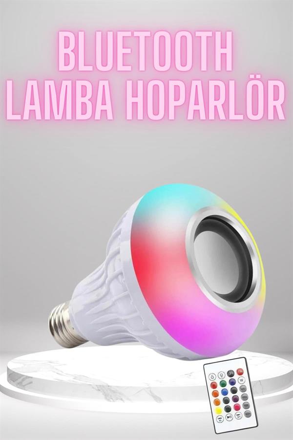 Bluetooth Hoparlör Akıllı Rgb Led Işık Renk Değiştirme Ses Bombası Ampül Görünümlü - Lisinya