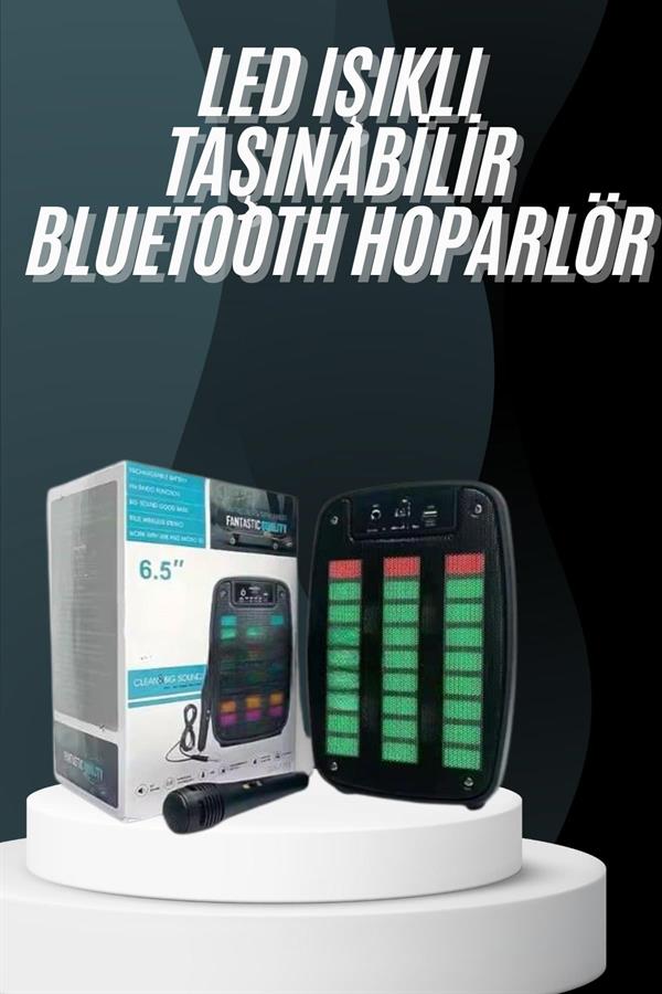 Bluetooth Hoparlör Taşınabilir Şarjlı Işıklı Büyük Boy Yüksek Ses Kaliteli - Lisinya
