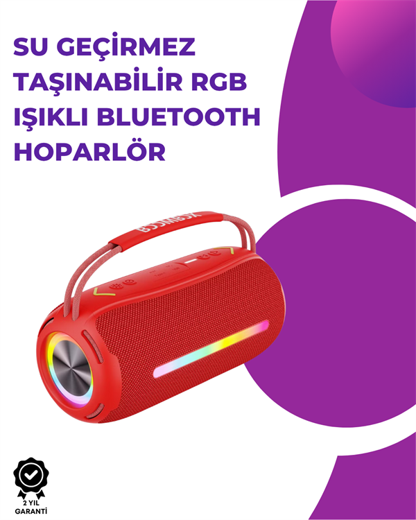 Bluetooth Kablosuz Hoparlör – Taşınabilir, Güçlü Ses - Lisinya