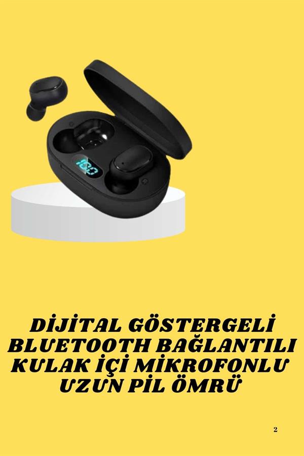 Bluetooth Kulaklık Dijital Göstergeli Yüksek Ses Kaliteli Uzun Pil Ömrü - Lisinya