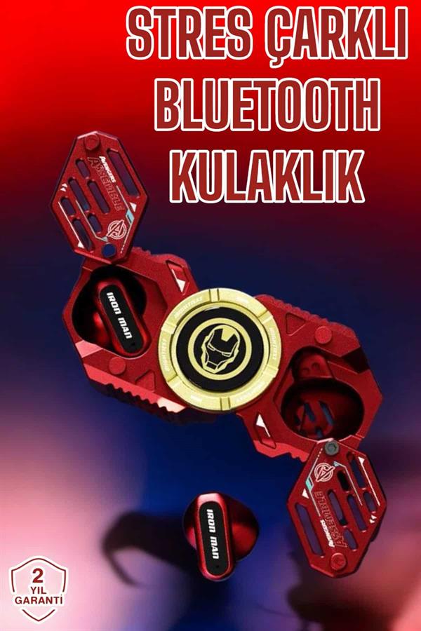 Bluetooth Kulaklık Stres Çarklı Döndürülebilir Uzun Şarj Süreli Oyuncu Kulaklığı - Lisinya