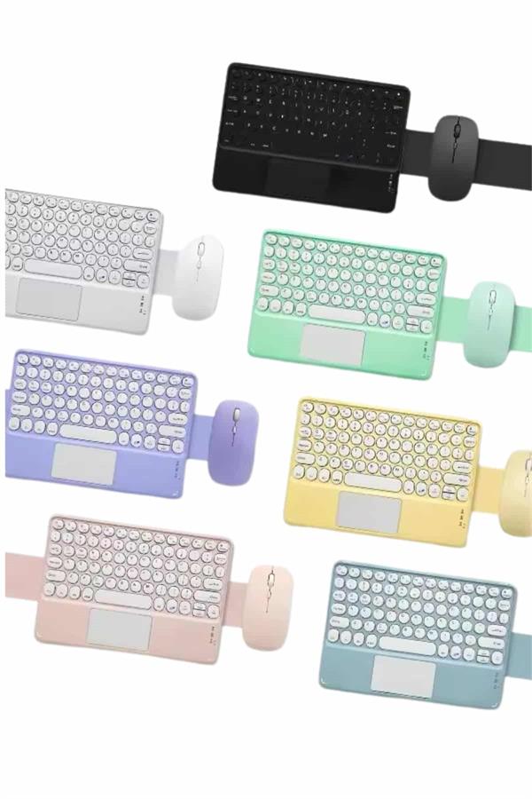Bluetooth Touchpad Klavye Ultra İnce Taşınabilir Q Klavye - Lisinya