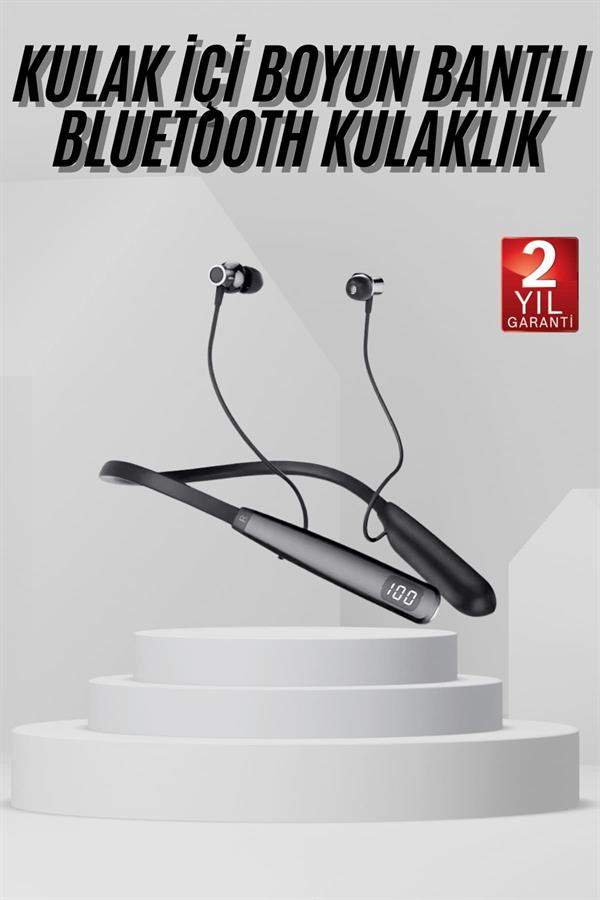 Boyun Askılı 100 Saat Kablosuz Kulaklık Göstergeli Bluetooth Kulaklık - Lisinya