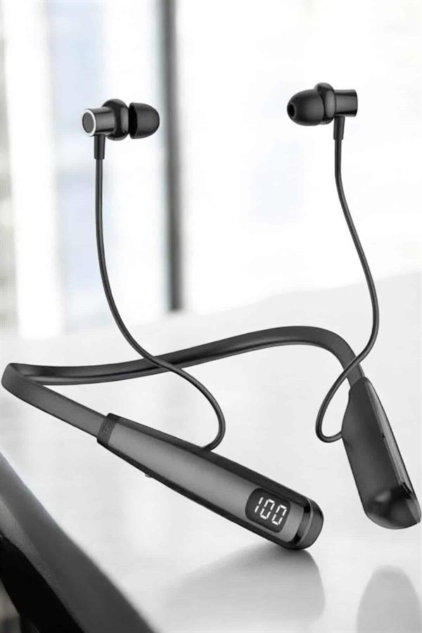 Boyun Bantlı Bluetooth Kulaklık Yüksek Ses Kaliteli 100 Saat Kulaklık - Lisinya