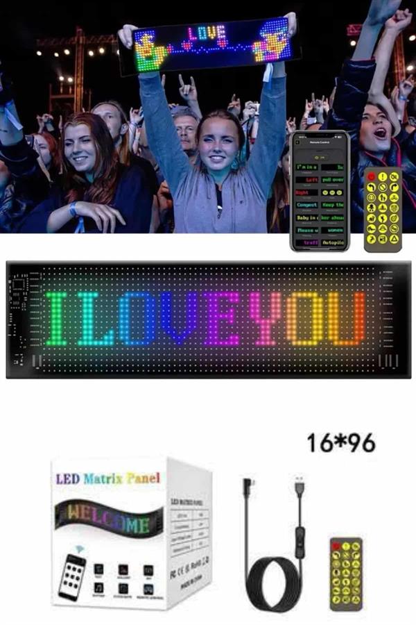 Cama Yapışan En Büyük Boy Telefon Kontrollü Led Ekran Digital Araba Yazısı - Lisinya Cama Yapışan En Büyük Boy Telefon Kontrollü Led Ekran Digital Araba Yazısı - Lisinya