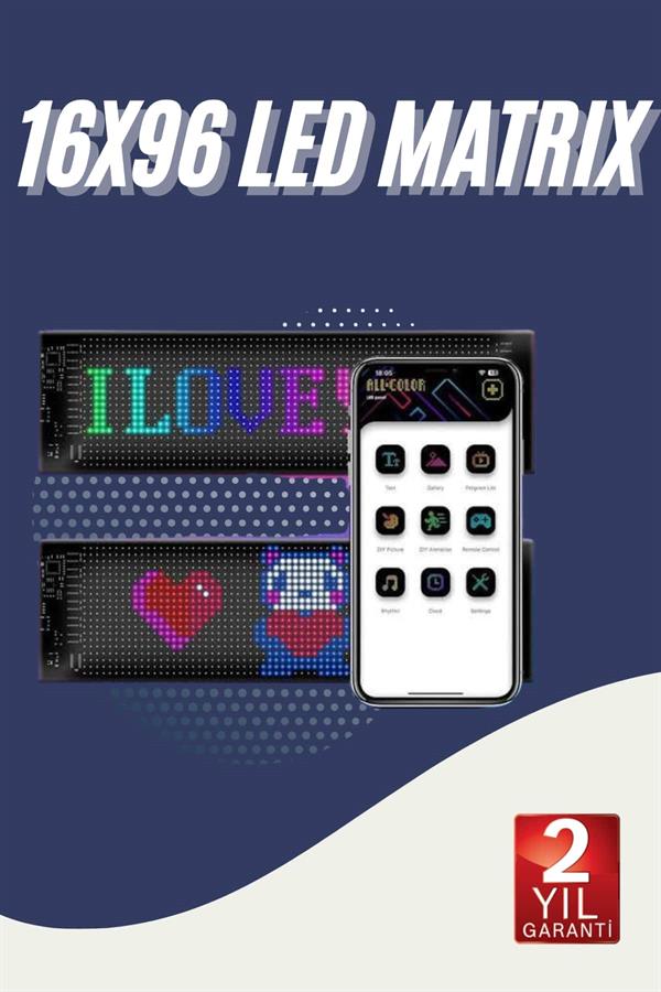 Cama Yapışan En Büyük Boy Telefon Kontrollü Led Ekran Digital Araba Yazısı - Lisinya Cama Yapışan En Büyük Boy Telefon Kontrollü Led Ekran Digital Araba Yazısı - Lisinya