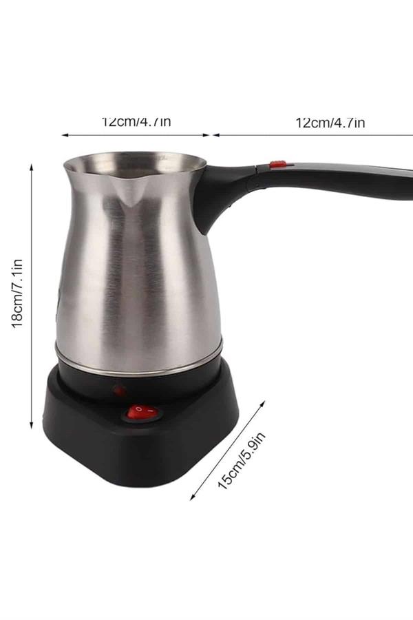 Çelik Kahve Makinesi Cezve 800 Watt Paslanmaz Çelik Türk Kahvesi Makinesi - Lisinya