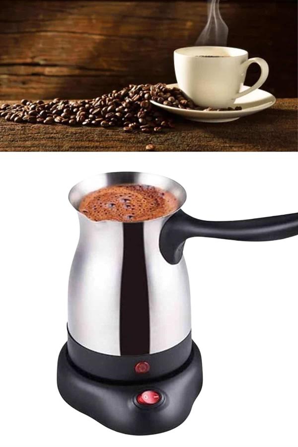 Çelik Kahve Makinesi Cezve 800 Watt Paslanmaz Çelik Türk Kahvesi Makinesi - Lisinya